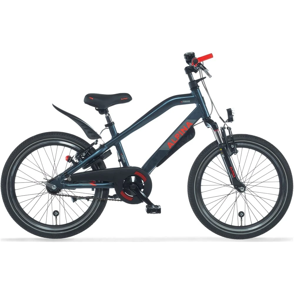20" Alpina Trial Drengecykel 30 Cm Alu Ramme Mat Benzin Farvet 3 20" Alpina Trial Drengecykel 30 Cm Alu Ramme Mat Benzin Farvet