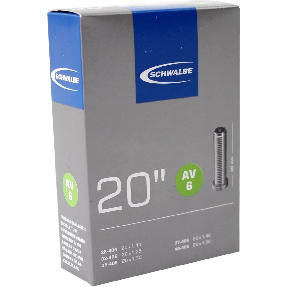 Schwalbe Bnb AV6 20 X 1,10 - 1,50 AV 40mm 3 Schwalbe Bnb AV6 20 X 1,10 - 1,50 AV 40mm