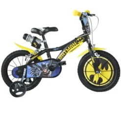 Dino Batman 16 Tommer 27 Cm Drengecykel, Sort/gul