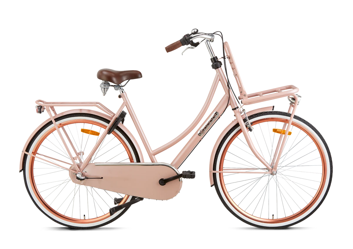 28 Tommer Damecykel Popal Daily Basic 3 Gear, Laks Farvet 3 28 Tommer Damecykel Popal Daily Basic 3 Gear, Laks Farvet