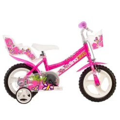 Dino Happy 12 Tommer Pigecykel Lyserød