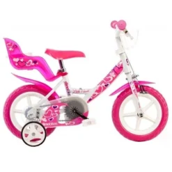 Dino Littel Heart 12 Tommer Pigecykel Hvid/pink