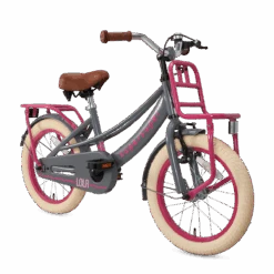 16 Tommer Pigecykel Lola Super Super Grå Pink
