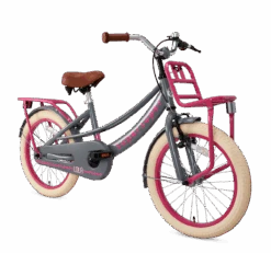 18 Tommer Pigecykel Lola Super Super Grå Pink