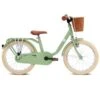Puky Pigecykel 18 Tommer Retro Pistacie Grøn Med Kurv -Cykel Forretning Puki 18 groen 1.w1200
