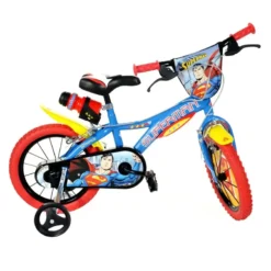 Dino Superman 16 Tommer 27 Cm Drengecykel Blå/rød