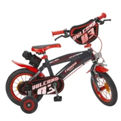 Volcano 12 Tommer Drengecykel Sort/rød