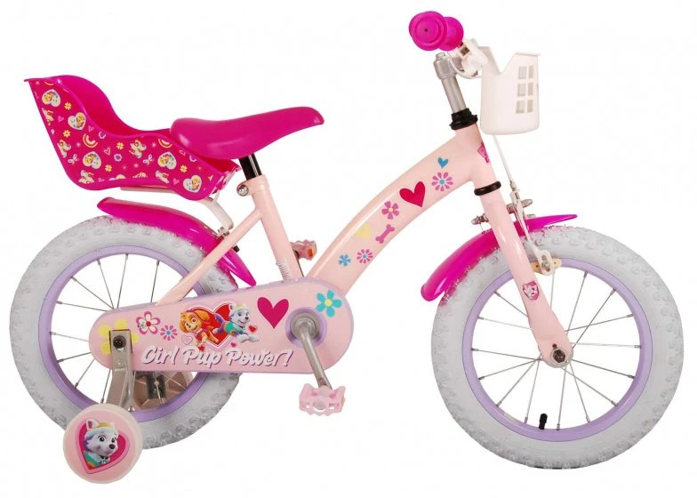 Volare Paw Patrol Girl Pup 14 Tommer 25 Cm Pigecykel Brake Pink